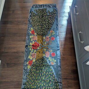 Blue/Green Peacock Pashmina Scarf- Brand New